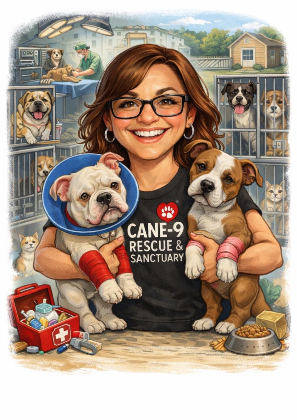 Jennifer Caneup - Founder of Cane-9 Rescue & Sanctuary